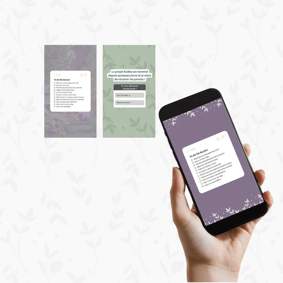 Etudes en vert - template stories